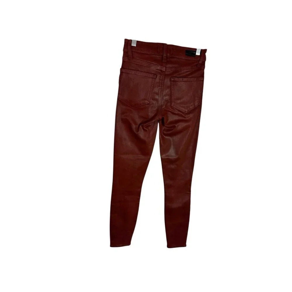 Paige Women's 23 Hoxton Ankle Luxe Coating Jeans Rust‎ Inseam 27.5